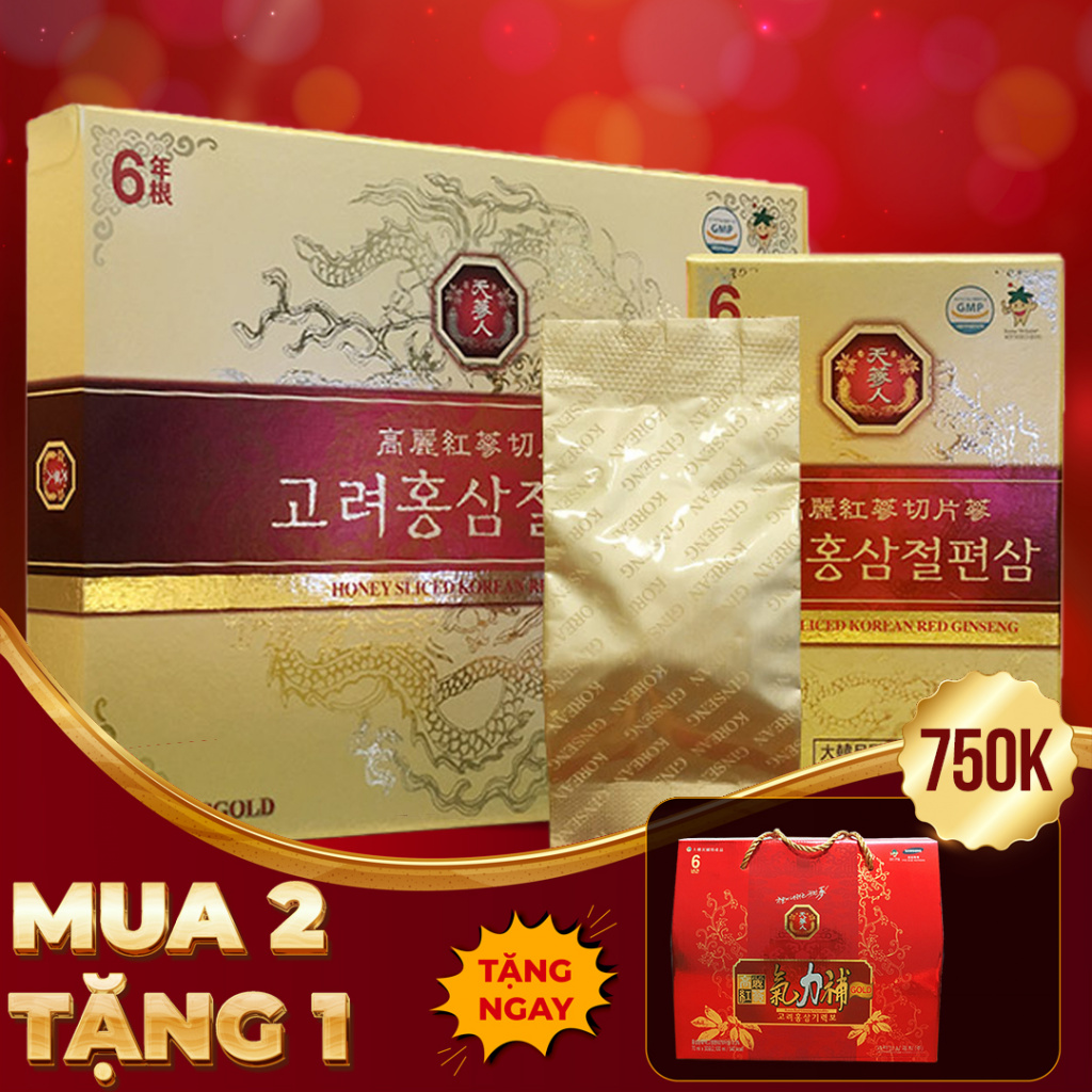 Hồng Sâm Lát Tẩm Mật Ong BIO Hàn Quốc Hộp 200g