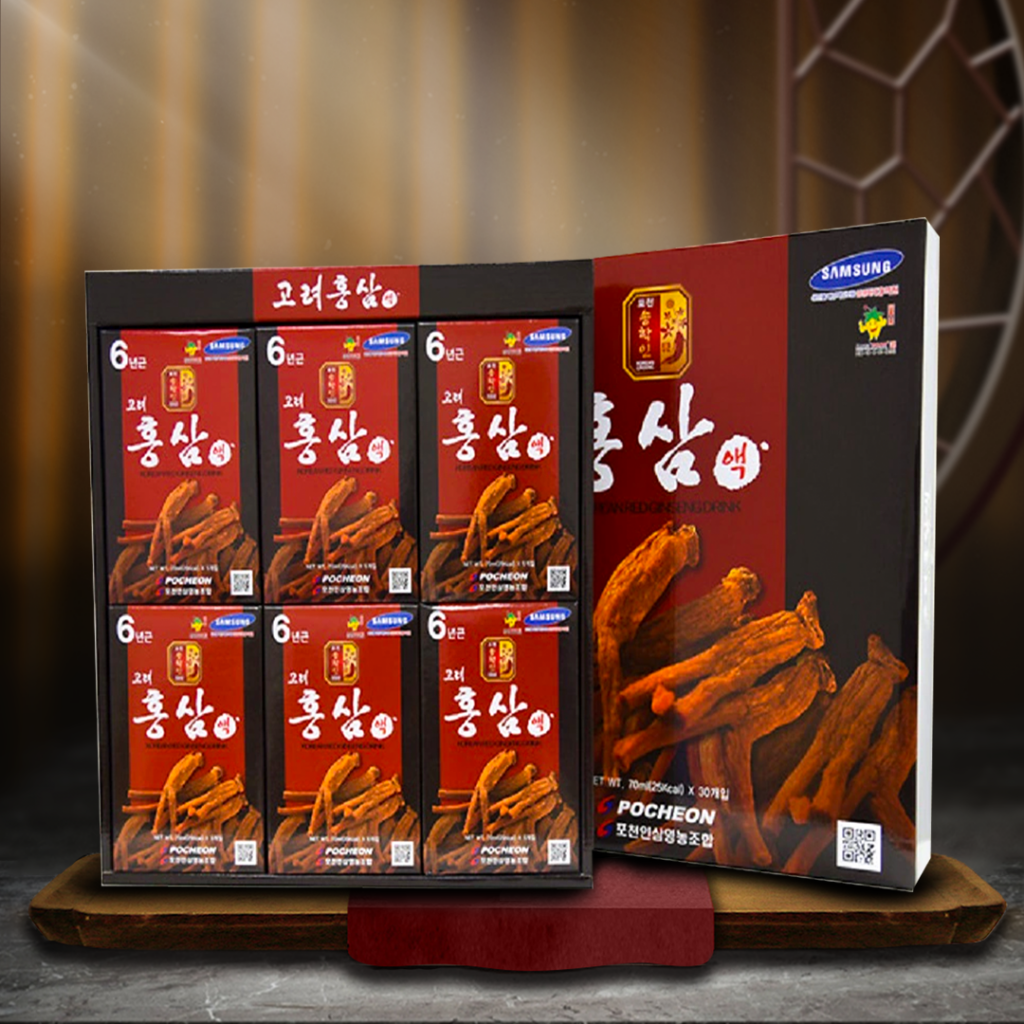 Nước Hồng Sâm Pocheon Drink Hàn Quốc Hộp 30 Gói x 70ml