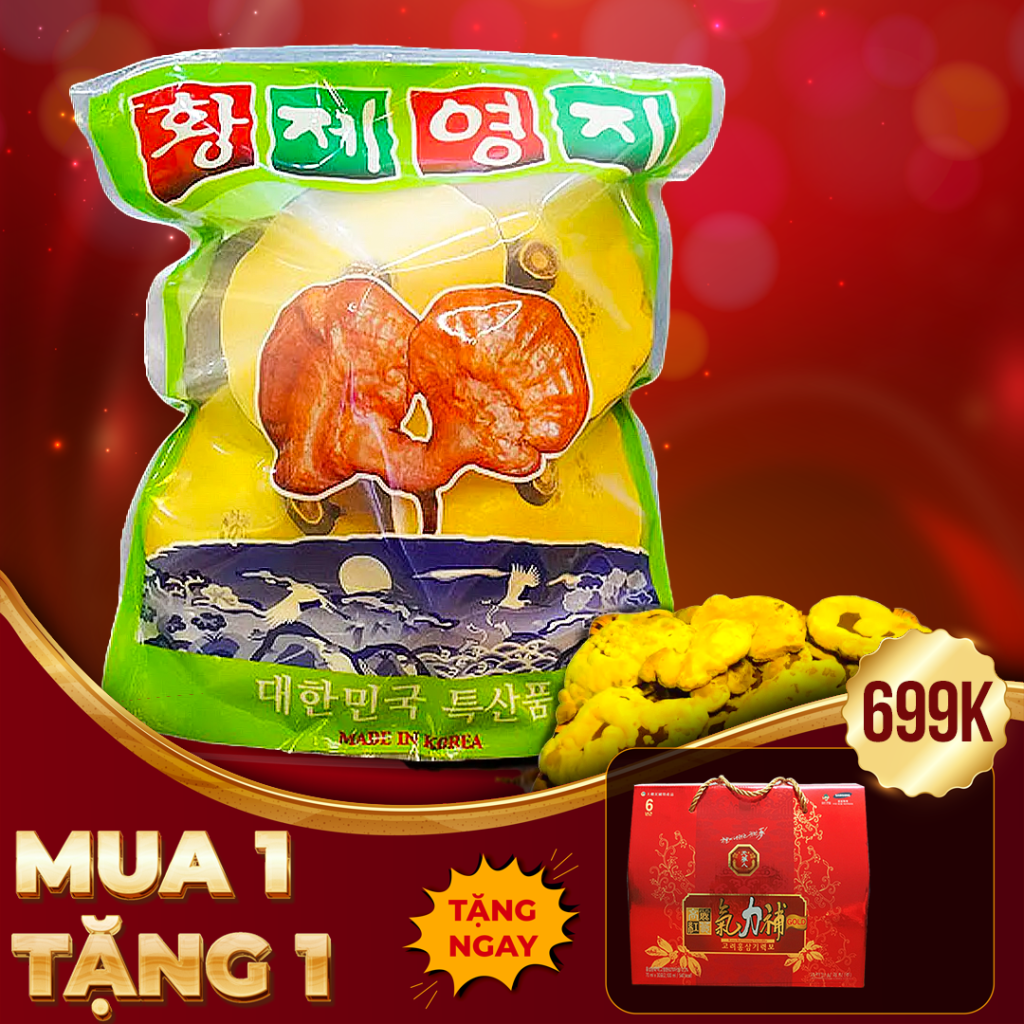 Nấm Linh Chi Vàng Hàn Quốc Loại Thượng Hạng Túi 1Kg